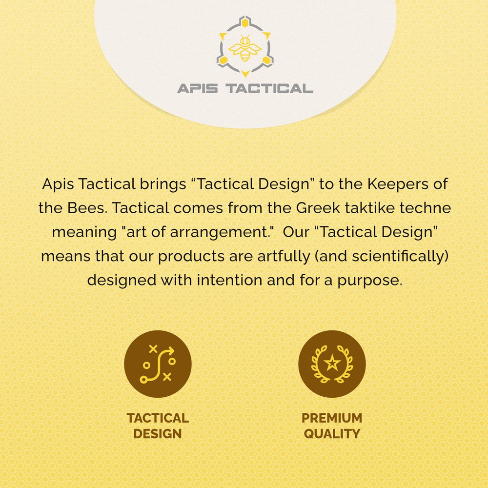 Apis Tactical gloved hands lifting a hive frame with precise control