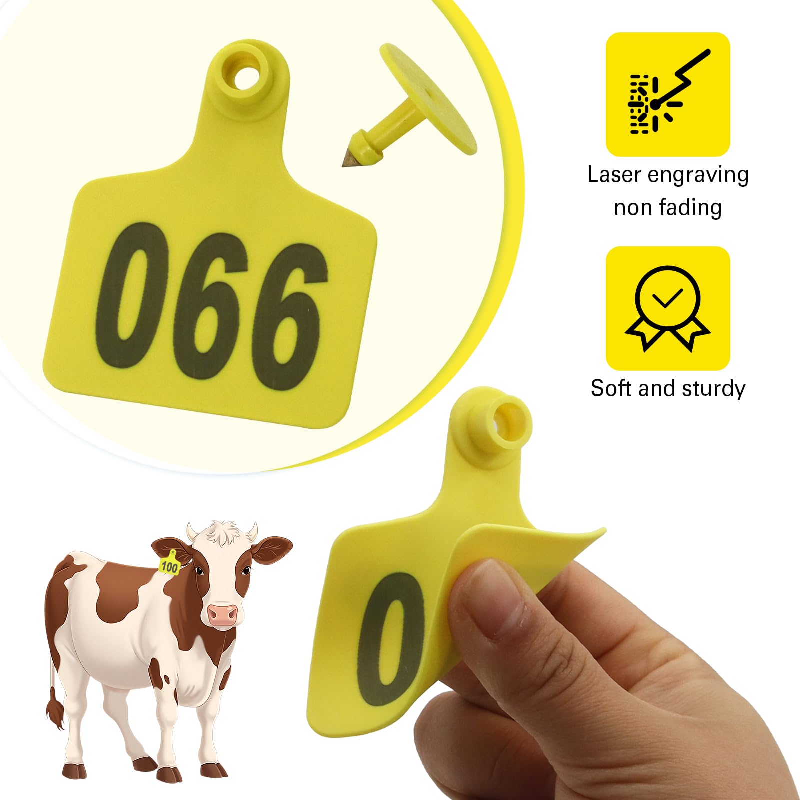 APlayfulBee ear tag applicator pliers demonstrating easier and safer tagging