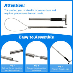 APlayfulBee two-piece pole disassembled, easy storage and quick assembly