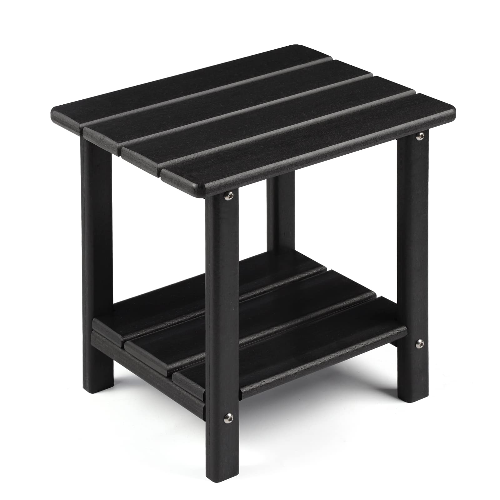 Apolimi front view showing compact durable patio end table, ideal space-saving