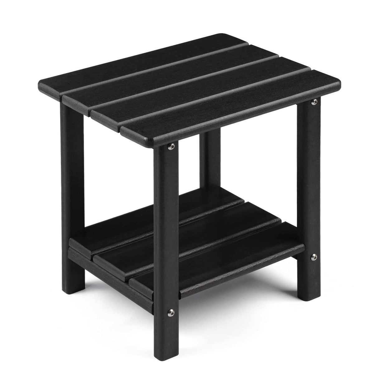 Apolimi front view showing compact durable patio end table, ideal space-saving
