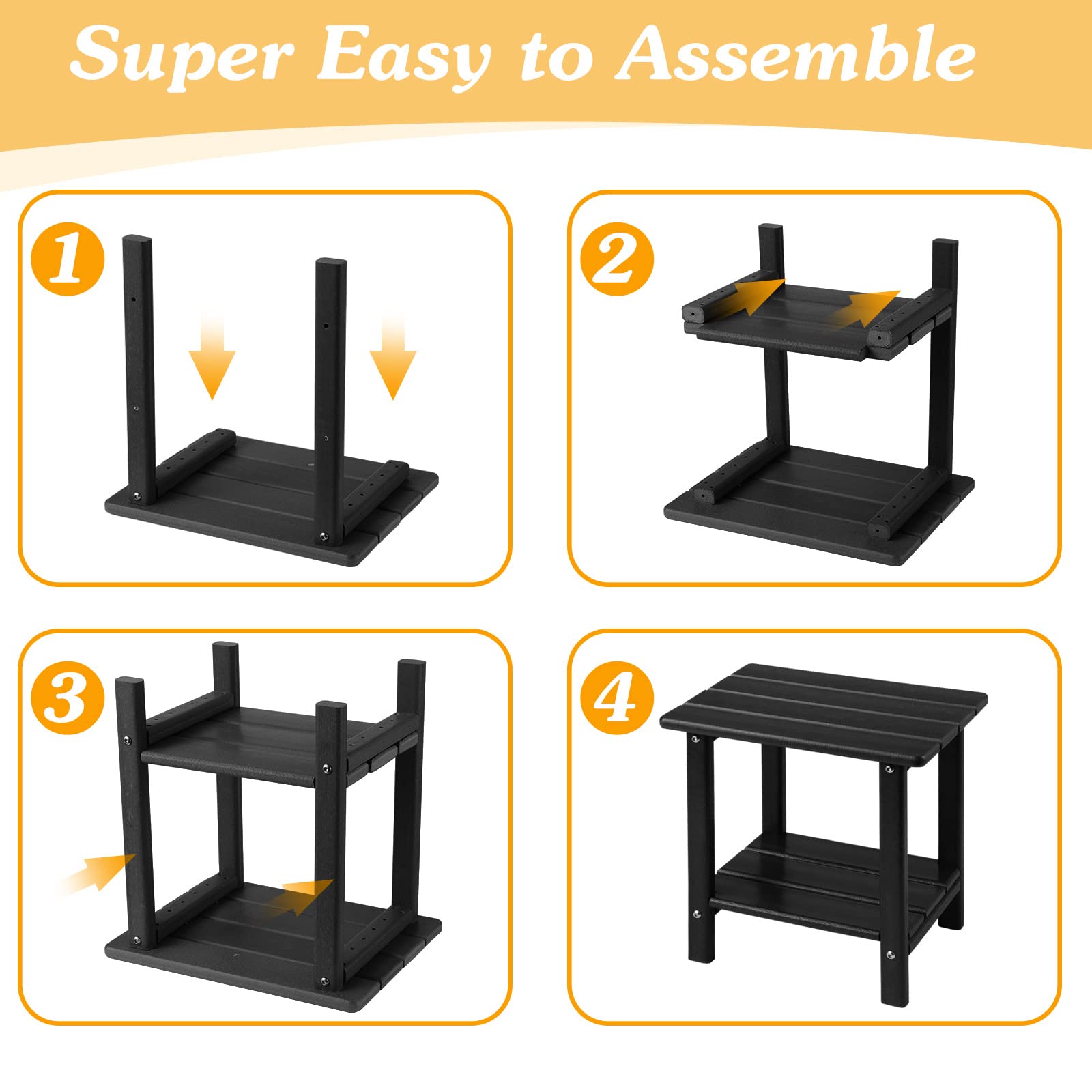 Apolimi included hardware and tools laid out for quick 7–10 minute assembly