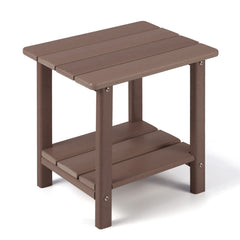 Apolimi front view of side table showing compact profile and stable surface