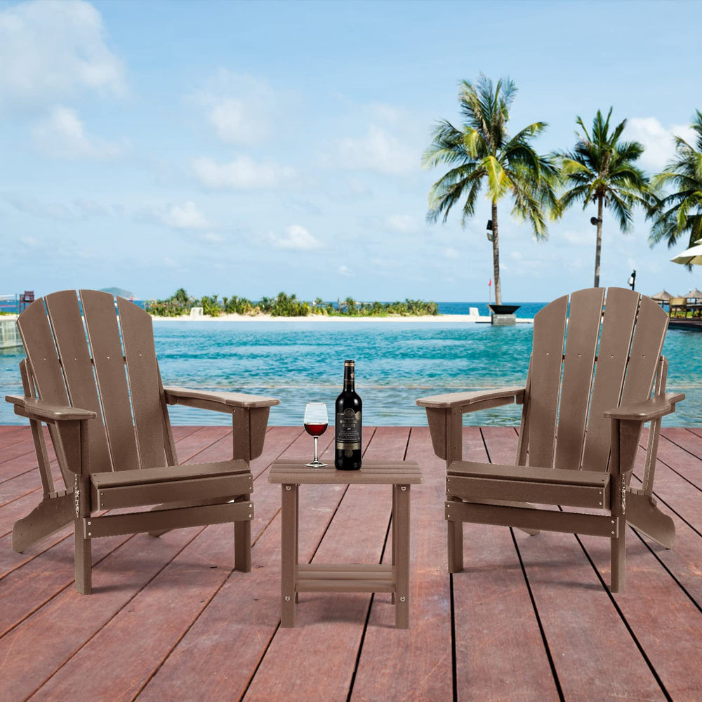 Apolimi poolside scene showing weather-resistant table protecting items