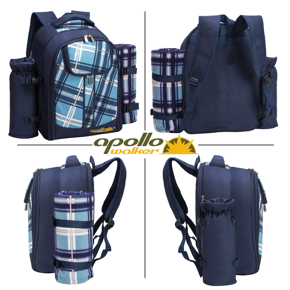 apollo walker detachable wine cooler attached to backpack, secures and insulates bottles