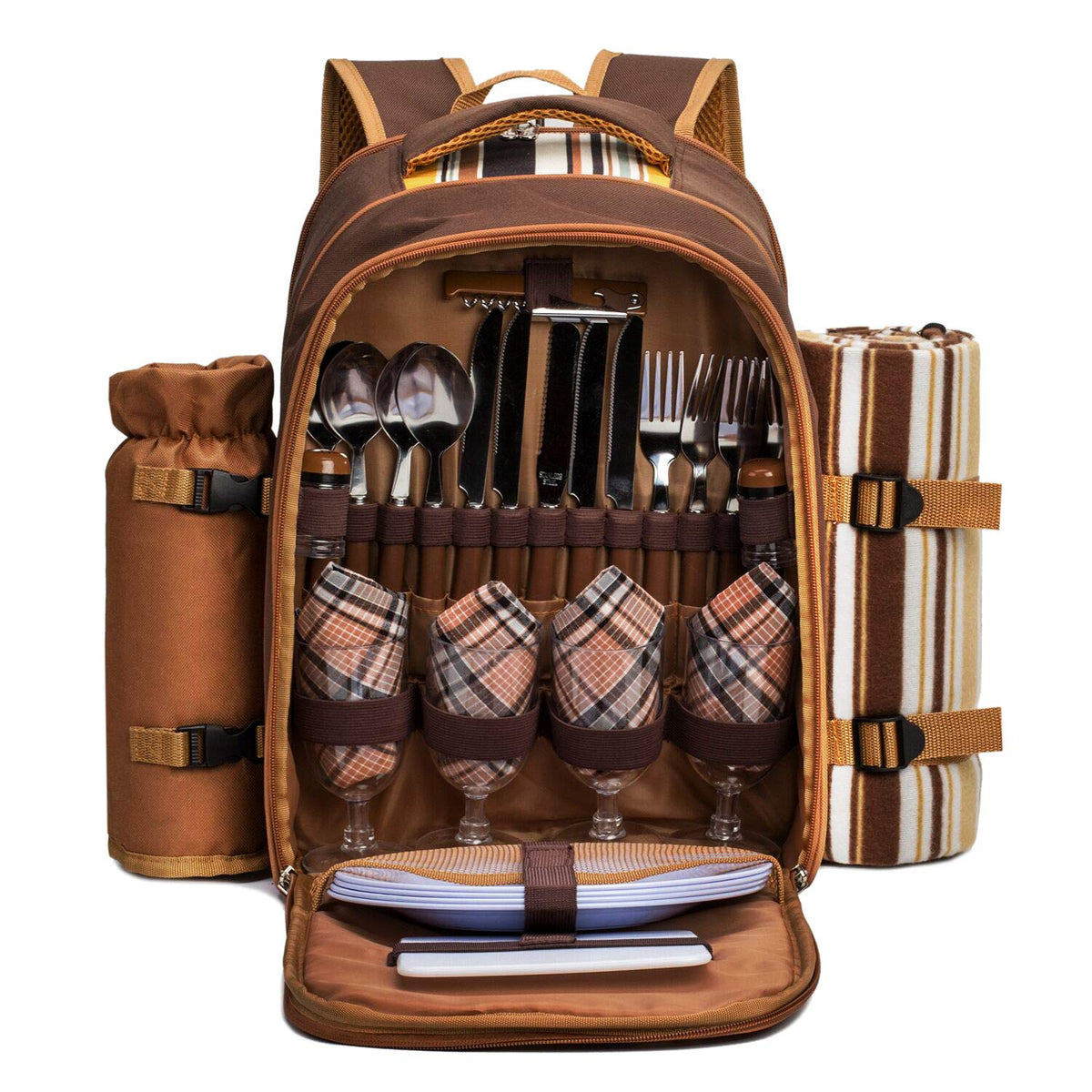 apollo walker front view backpack showing organized storage and easy carry