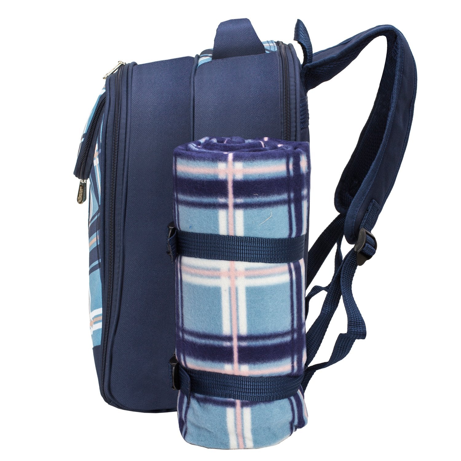 apollo walker backpack in park setting with couple unpacking a picnic for an outdoor meal