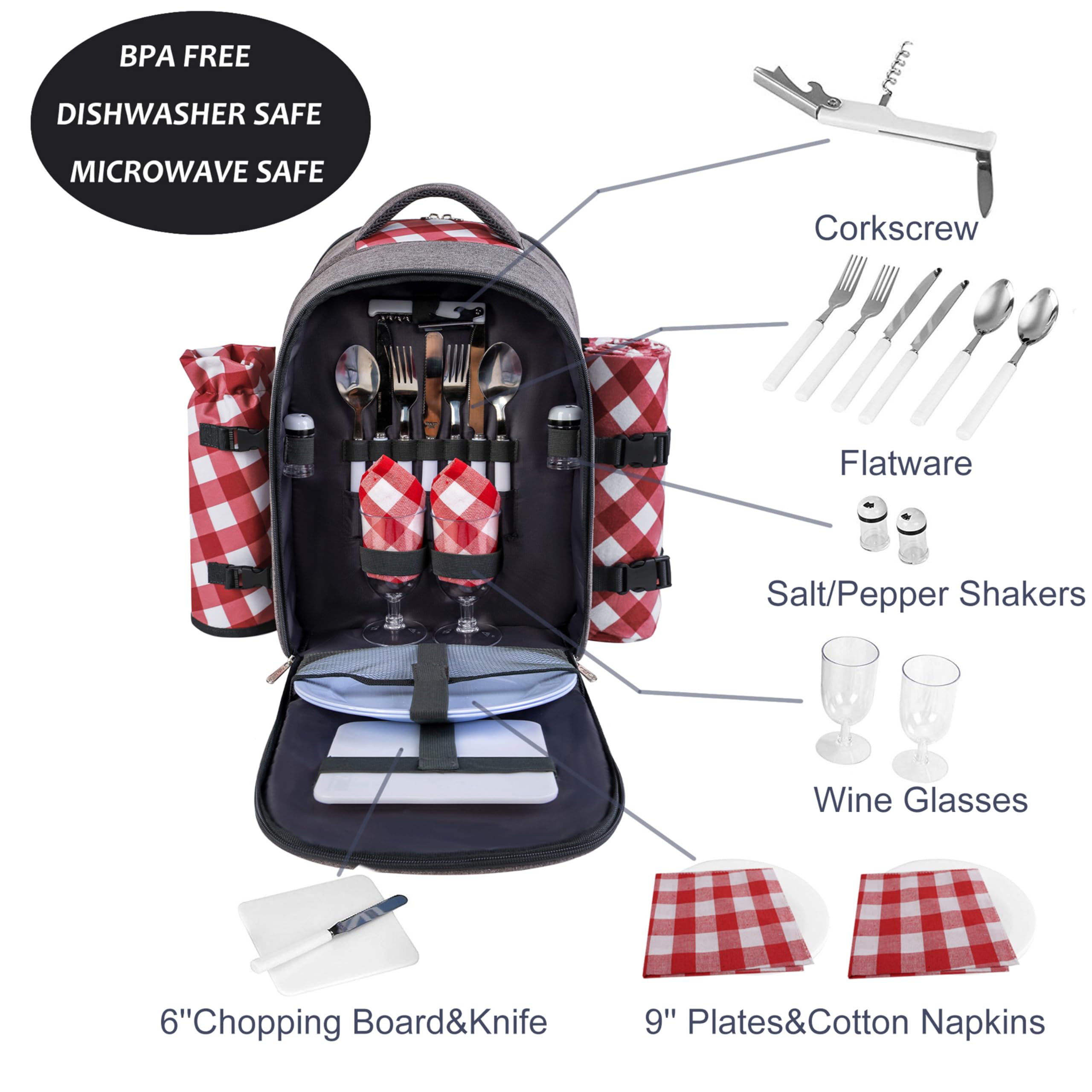 apollo walker open interior showing organized compartments and included tableware for convenience