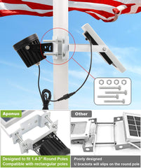 APONUO close-up of adjustable clamp and bolts demonstrating secure pole attachment