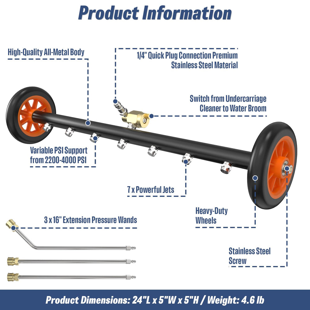 APOWER 30-degree curved wand angle showing access to tight vehicle areas