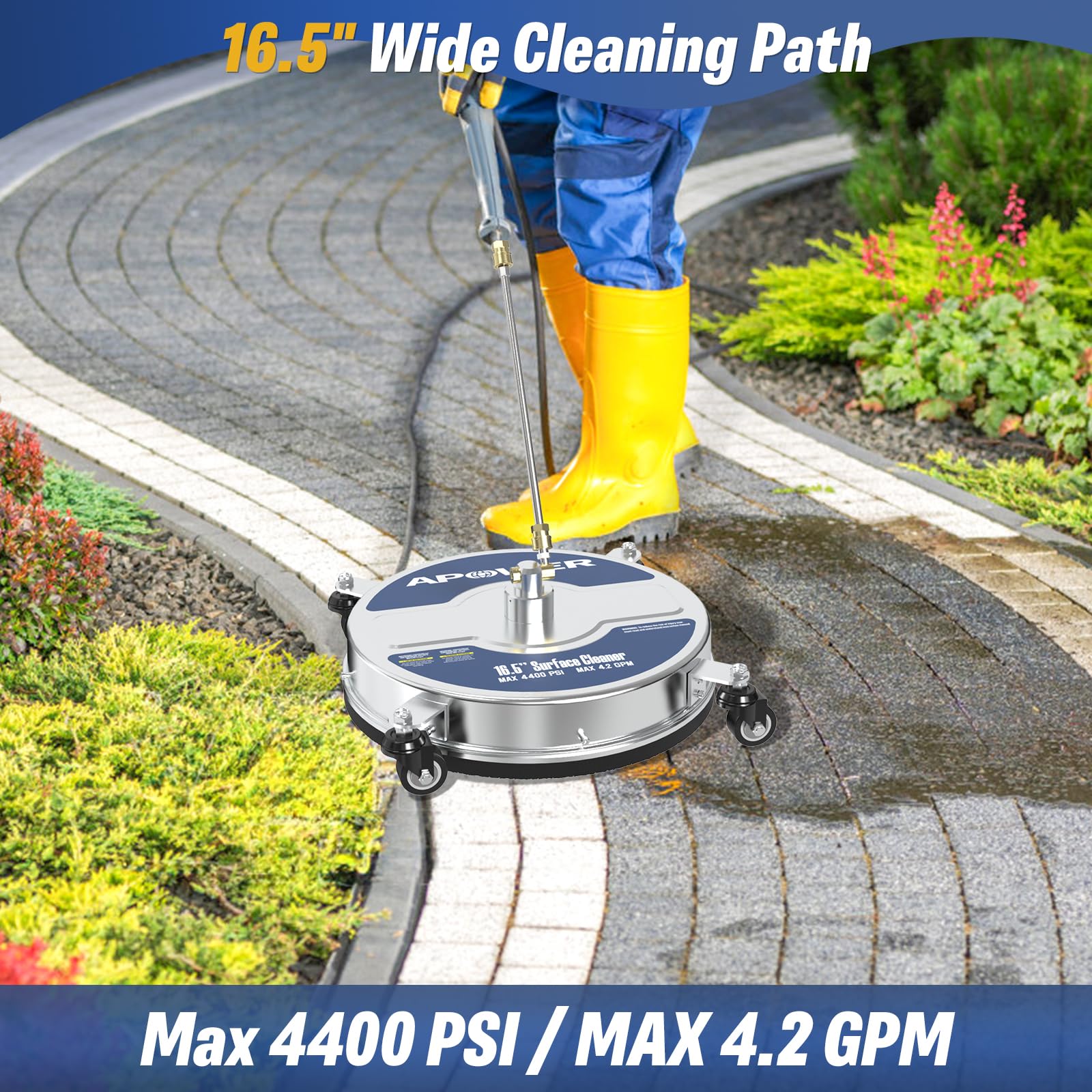 APOWER universal wheels and base for smooth maneuvering and stability