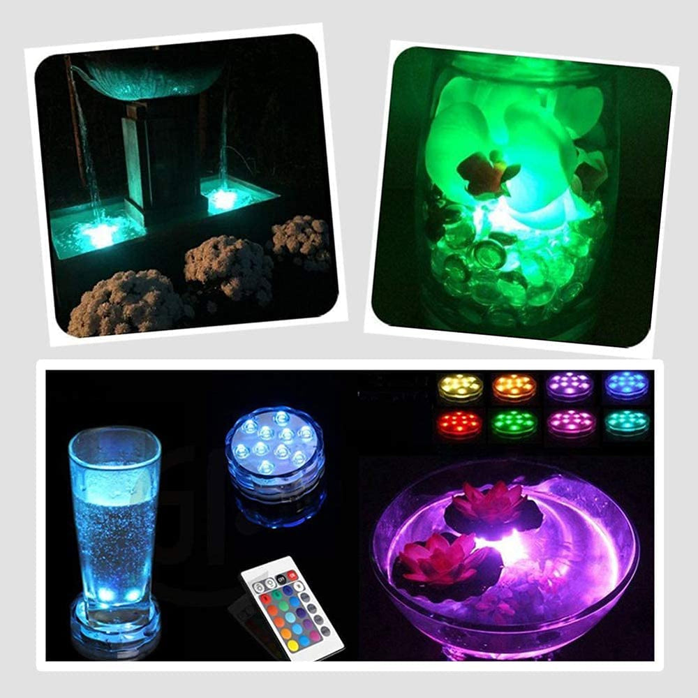APPEASTAR lights placed in vase centerpiece adding mood lighting to wedding decor