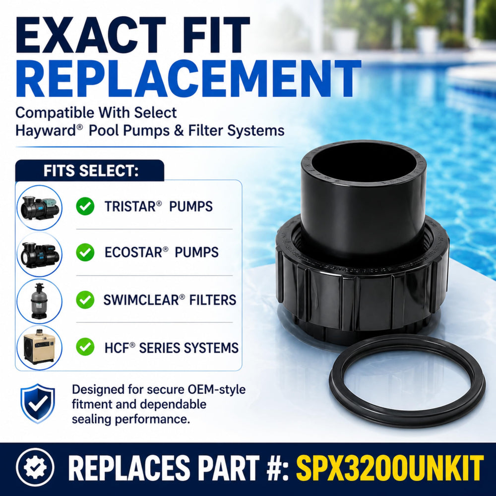 AppliaFit union connector showing thread and flange for accurate fitment