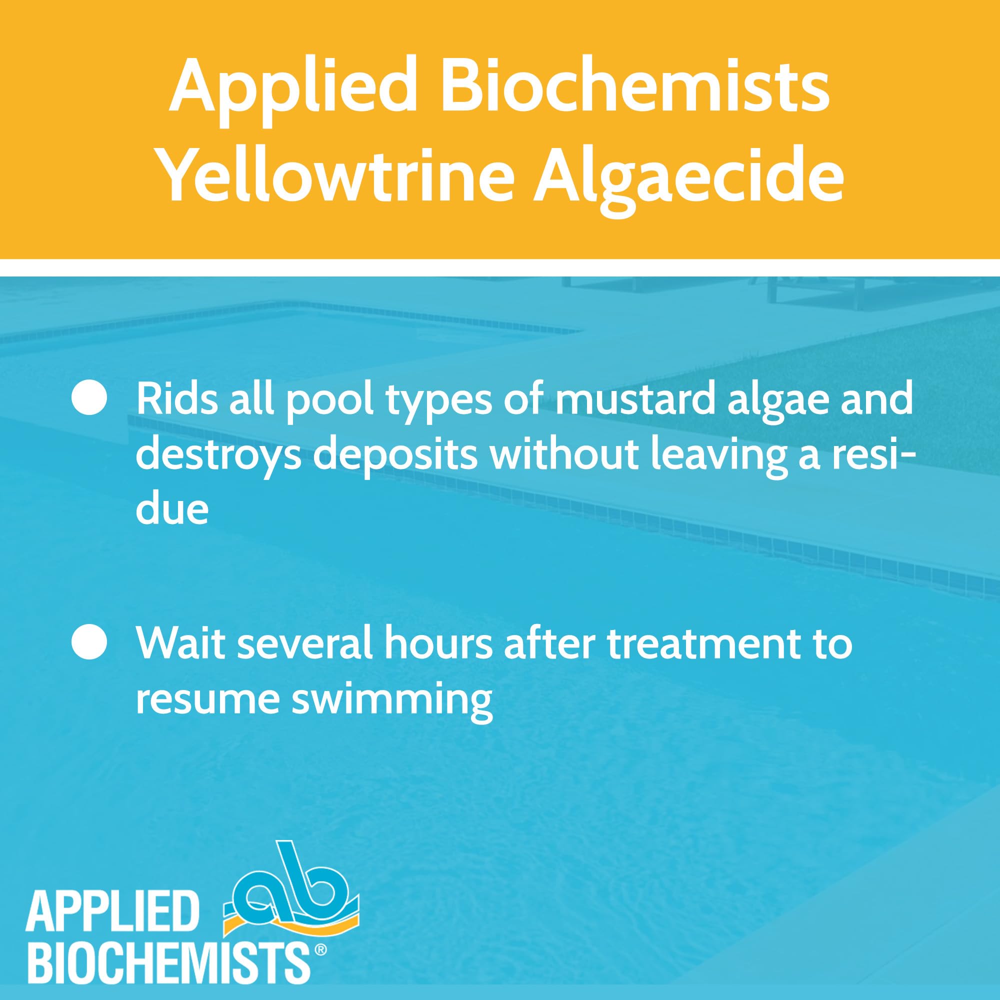 Applied Biochemists Yellowtrine 3 lb container next to a ruler showing scale