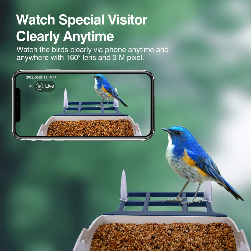 Aprilmin closeup of the 2K camera lens highlighting detailed bird footage