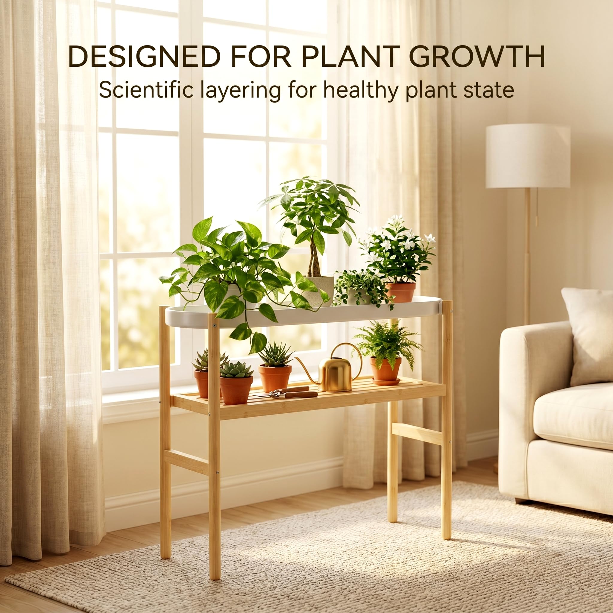 APRTAT stand beside books showing scale for pot size and compact footprint benefit