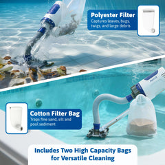 Aqua EZ RPV901 two interchangeable vacuum heads for tailored cleaning