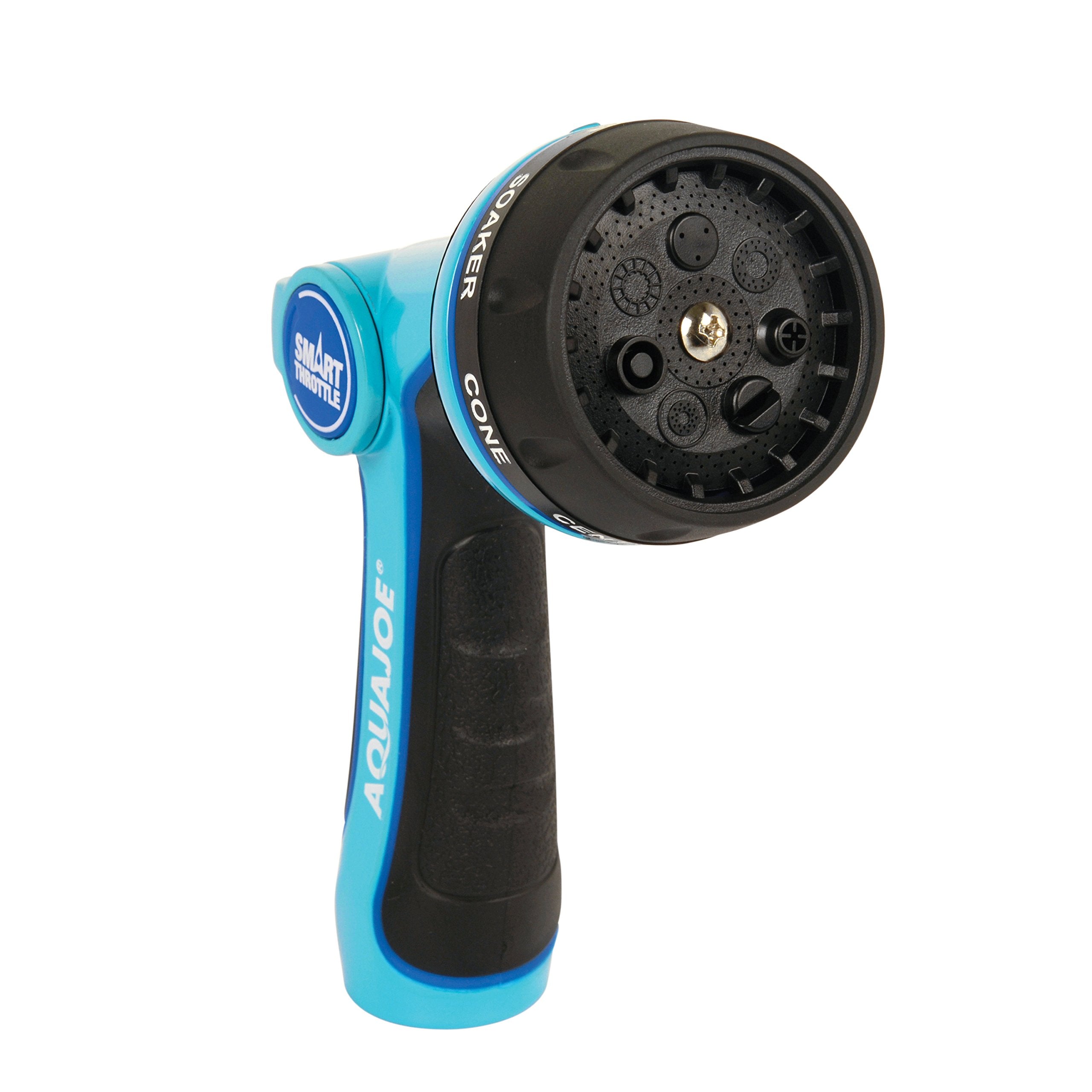 Aqua Joe nozzle used watering a garden showing ease of outdoor tasks