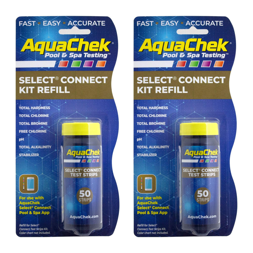 AquaChek front packaging showing two trays and benefit fast accurate checks