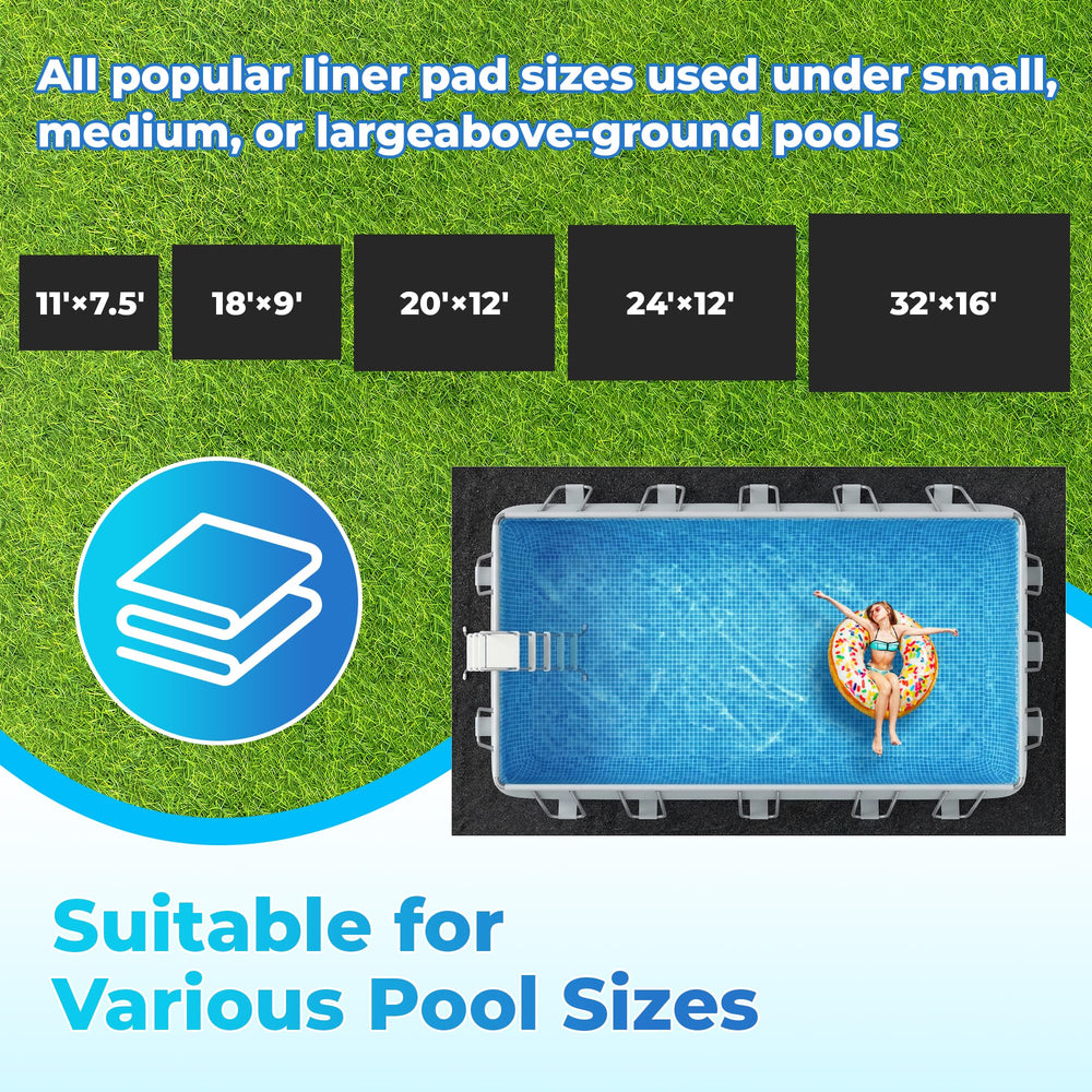 AquaJoyer pad being trimmed to fit a pool to show easy installation