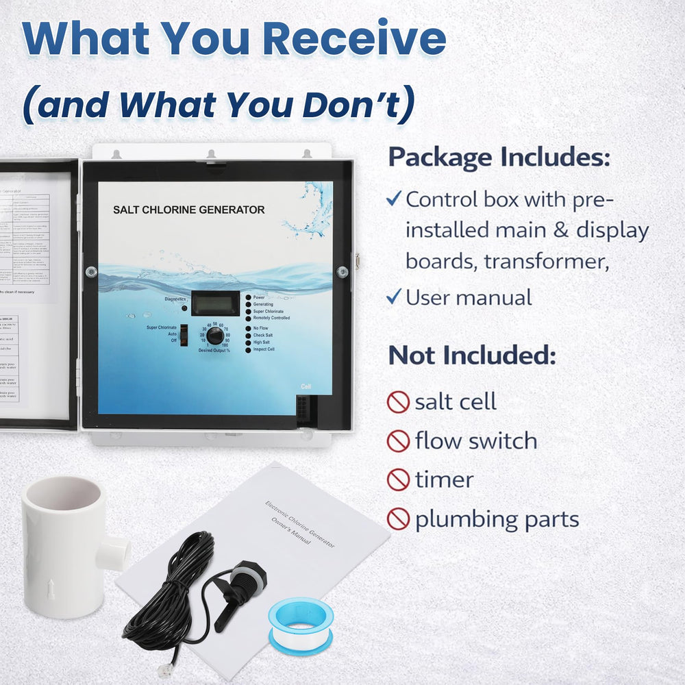 Aqualix boxed packaging with manual showing included instructions for installers
