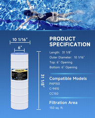 AQUALTRA close-up of chlorine-resistant end cap showing durable seal