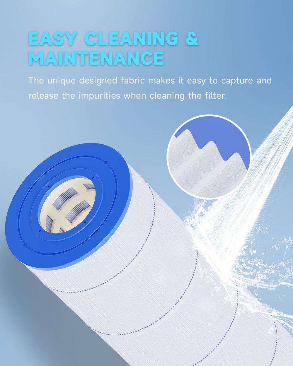 AQUALTRA cartridge capturing leaves and sand showing effective debris removal