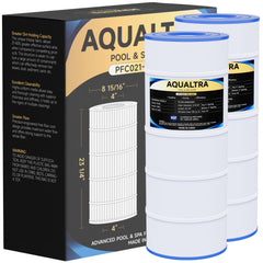 AQUALTRA front view of two-pack cartridges showing fit and labeling benefits