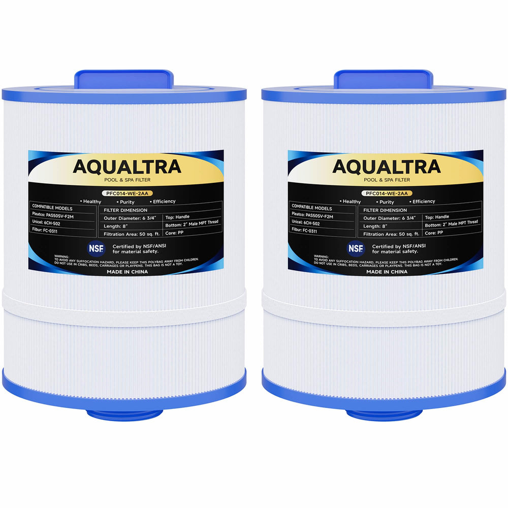 AQUALTRA front view of two-pack filters showing replacement readiness and value