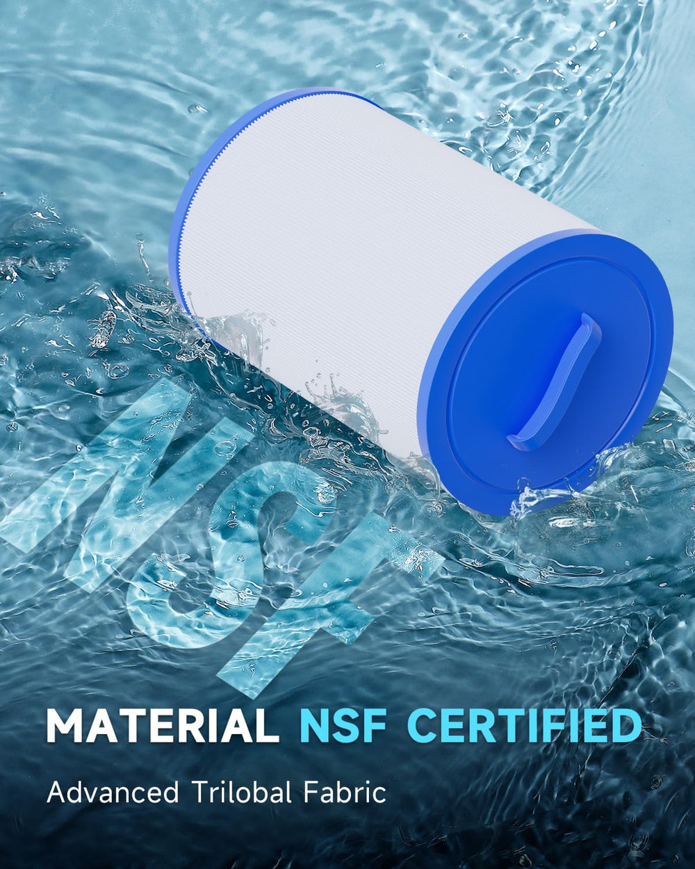 AQUALTRA close-up of 1½ inch SAE threaded base for secure installation