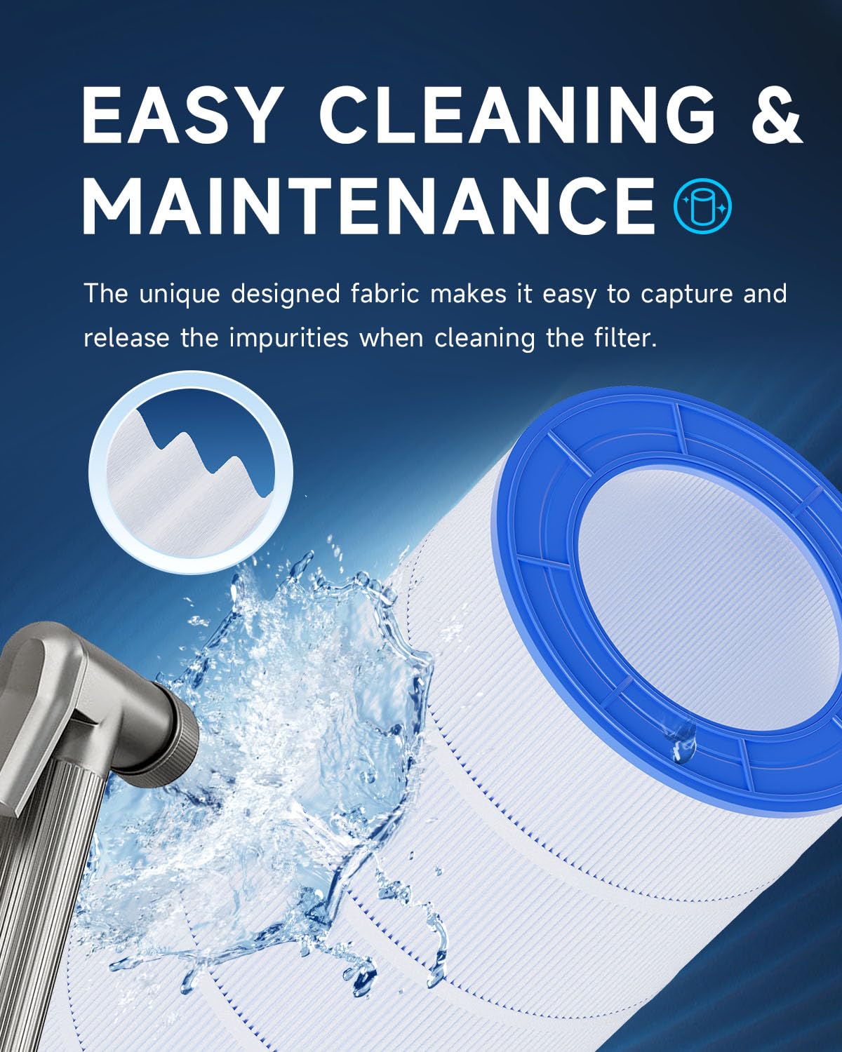 AQUALTRA two-pack on a patio near a hot tub showing ready replacement