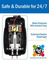 AquaMiracle vinyl airline tubing layout demonstrating flexible placement and easy routing