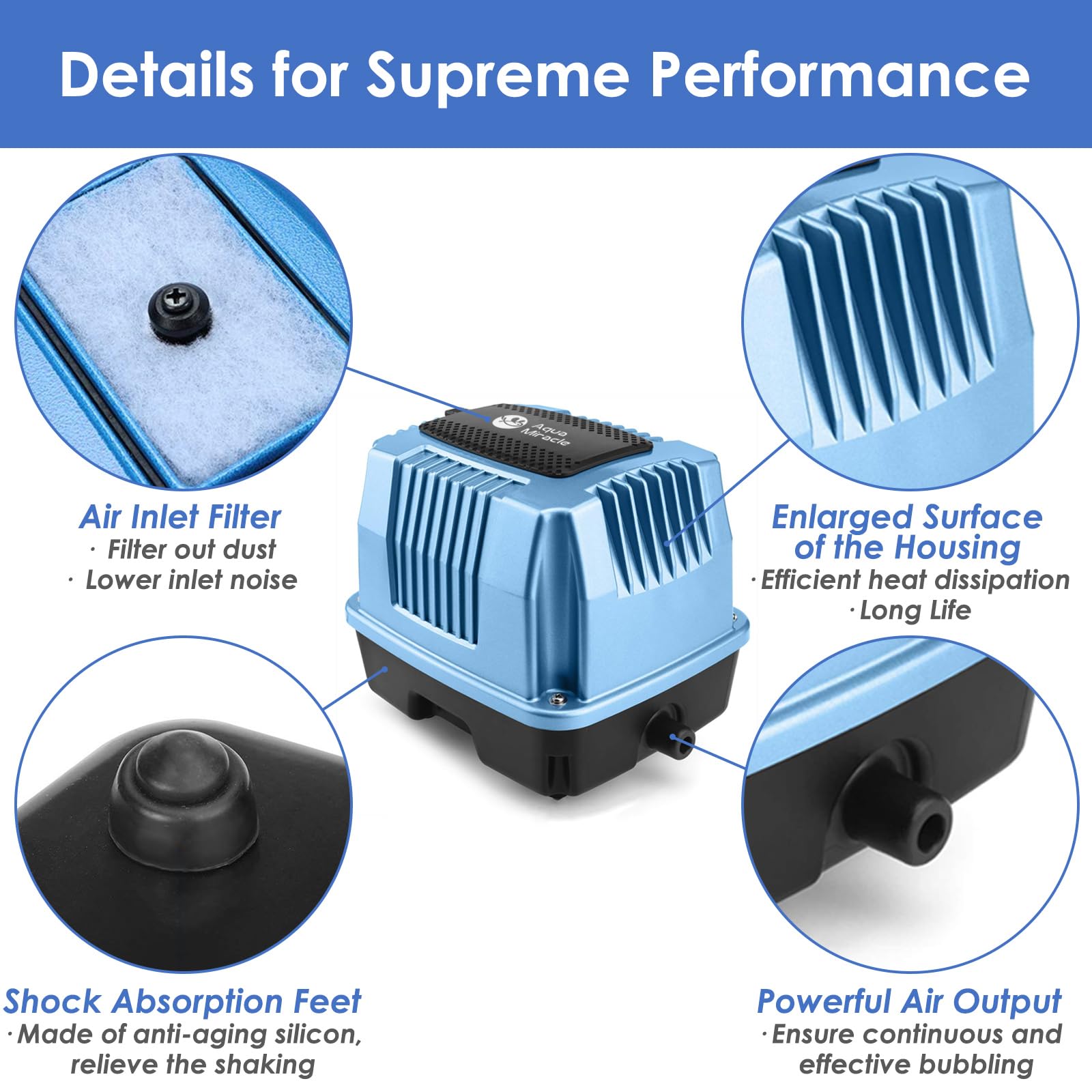 AquaMiracle AP-40 sulfurized rubber diaphragm close-up, long-life component benefit