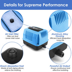 AquaMiracle AP-80 17-outlet diffuser detail, showing multi-line distribution capability
