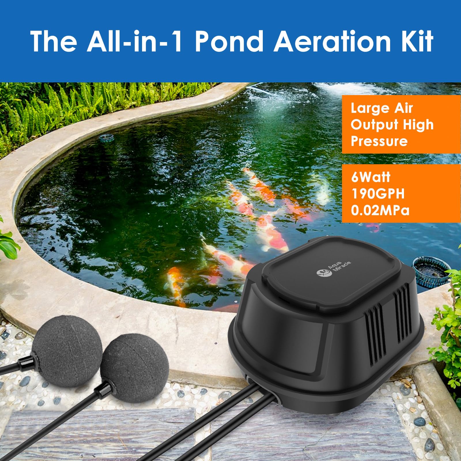 AquaMiracle close-up of adjustable airflow knob for precise oxygen control