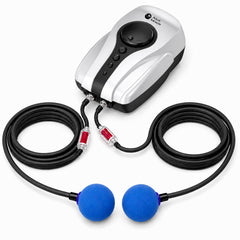 AquaMiracle front view of complete aerator kit showing pump and included parts for quick installation