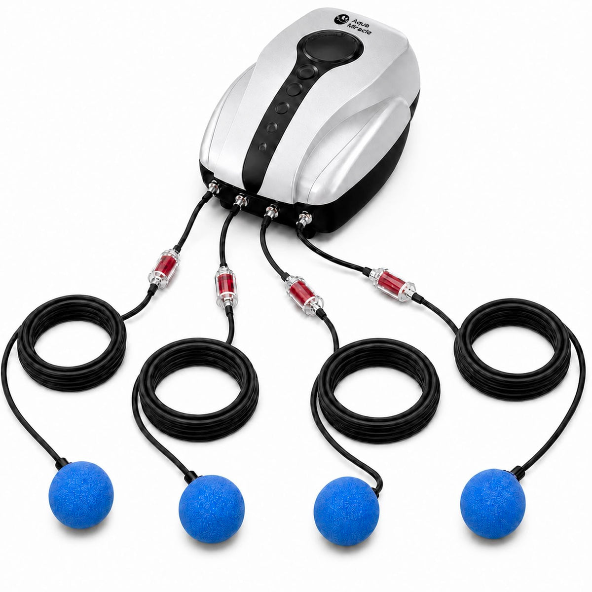 AquaMiracle pump and full kit showing included accessories for easy installation