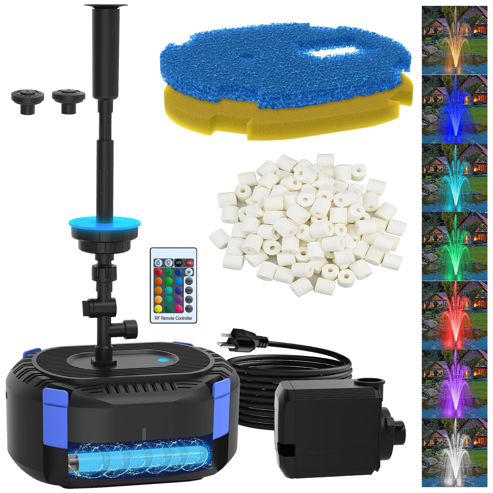 AquaMiracle front view of assembled fountain kit showing easy setup and completeness
