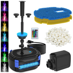AquaMiracle full assembled kit front view showing integrated filtration and fountain benefits