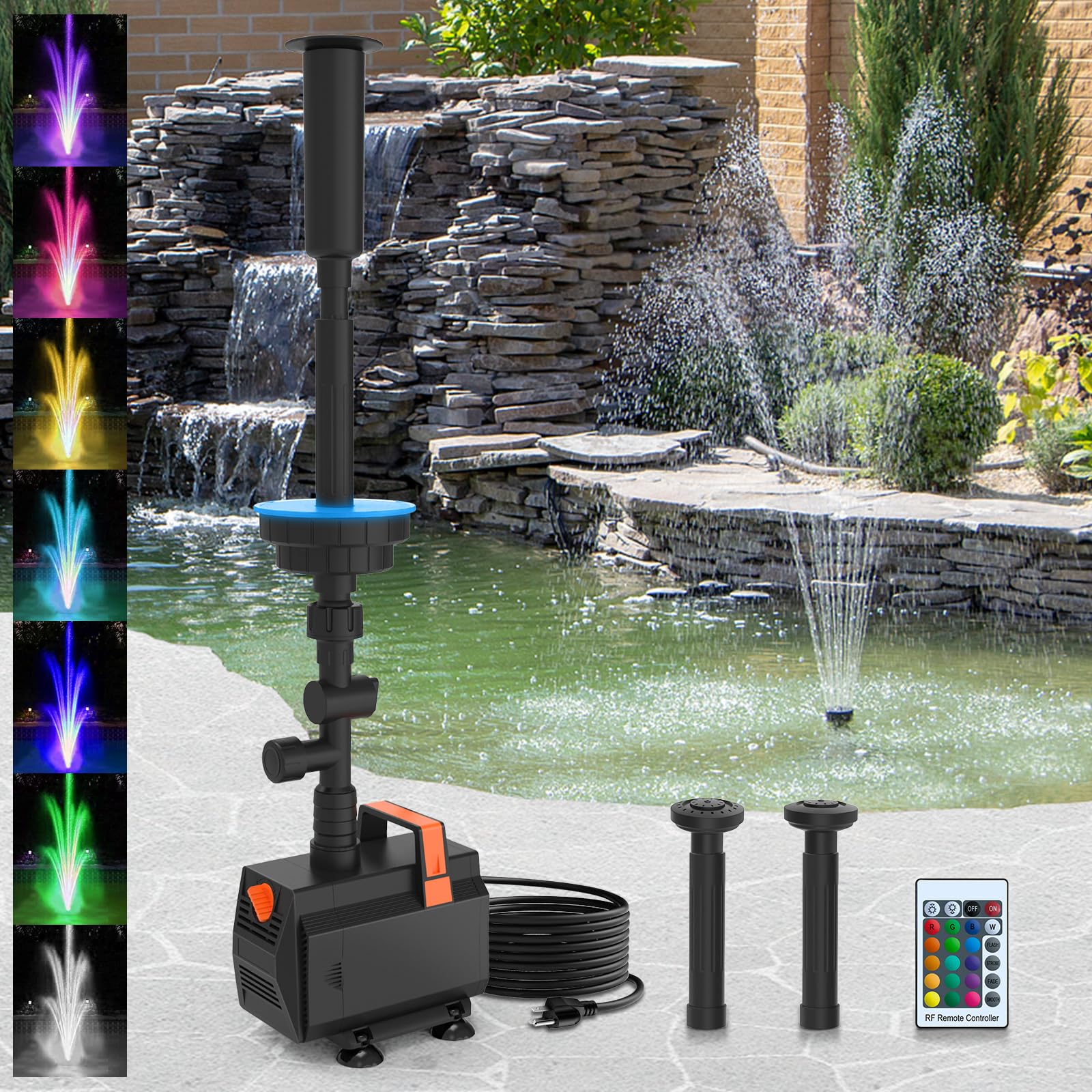 AquaMiracle front view pump showing compact design and easy setup benefit