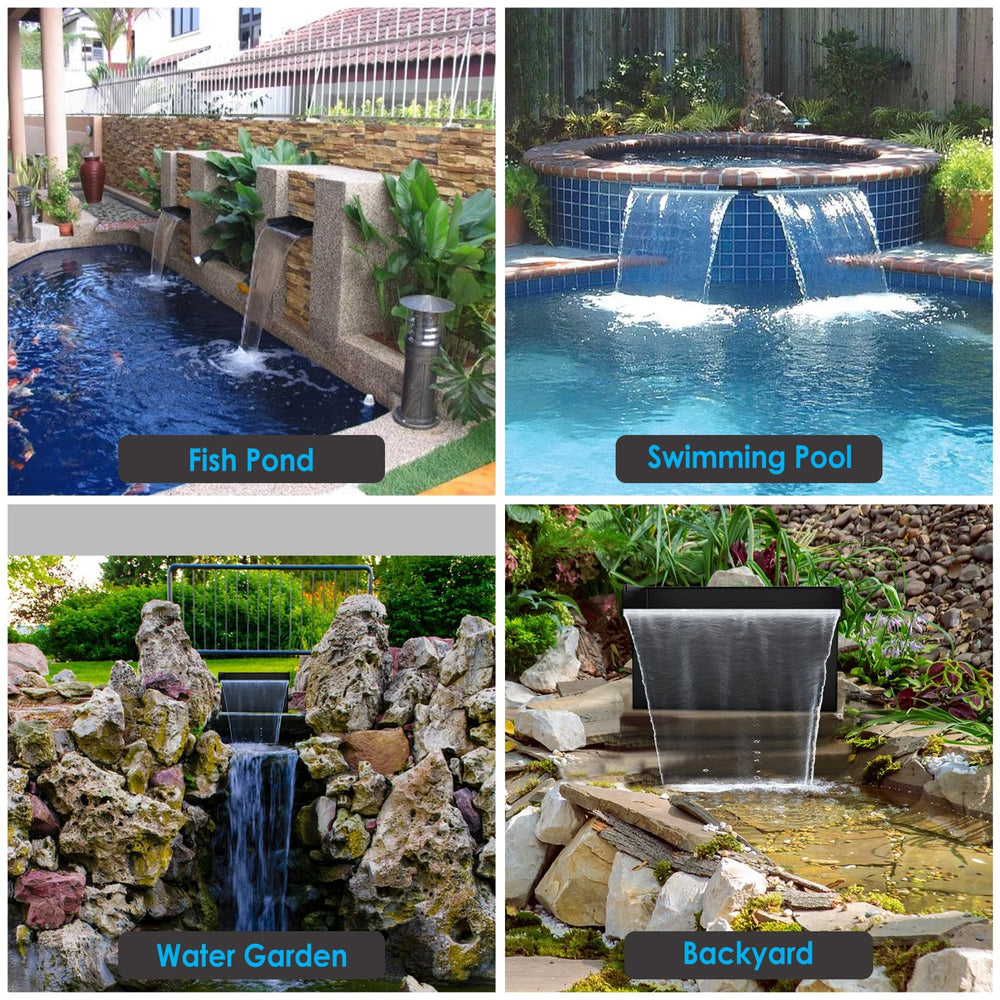 AquaMiracle installed in backyard pond creating a natural focal point