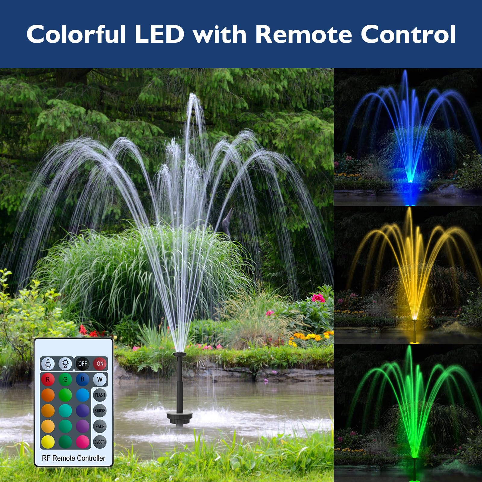 AquaMiracle LED remote and controller showing color control convenience benefit