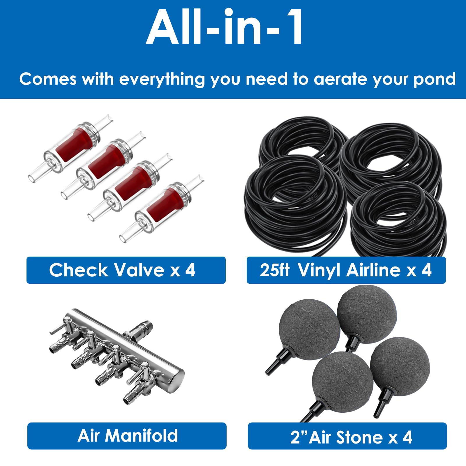AquaMiracle beside a bucket to show compact size and easy placement
