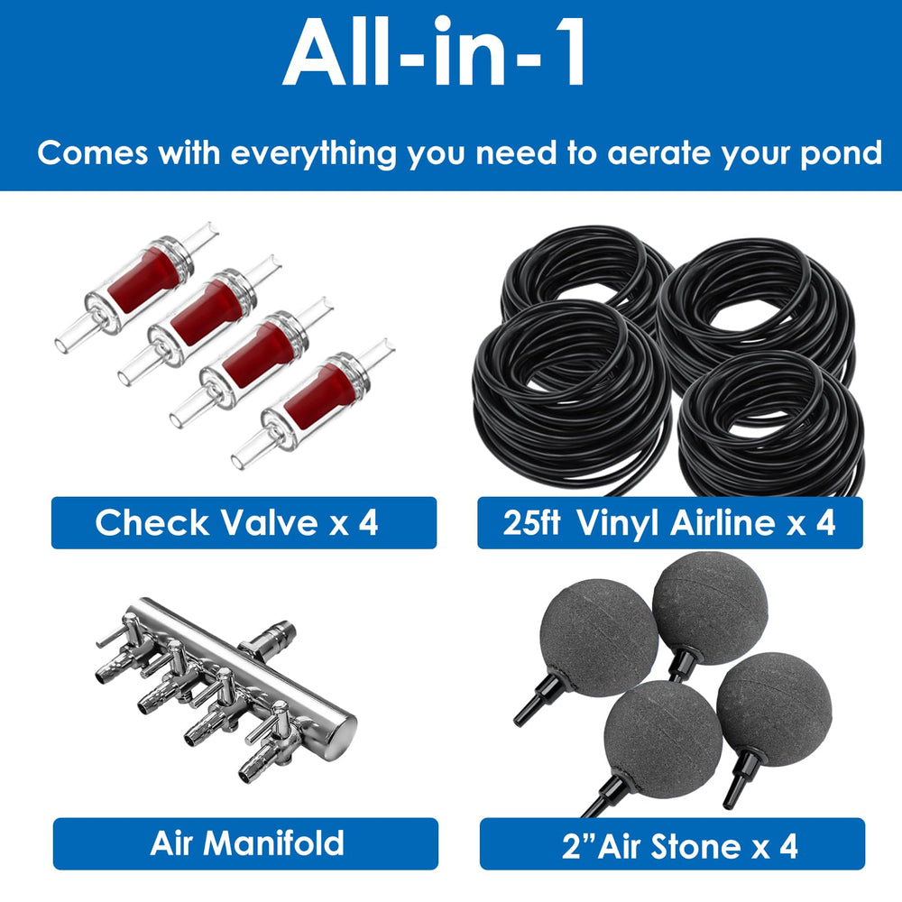 AquaMiracle beside a bucket to show compact size and easy placement