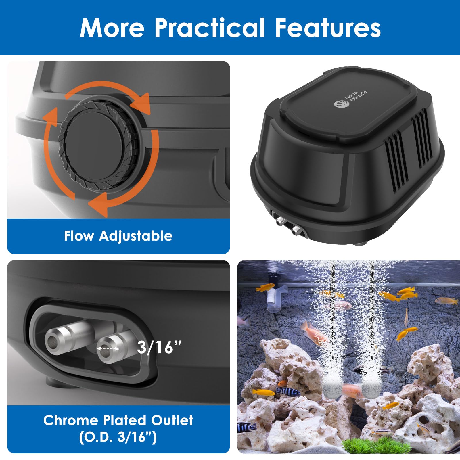 AquaMiracle vinyl tubing and check valves with kit contents visible for easy setup