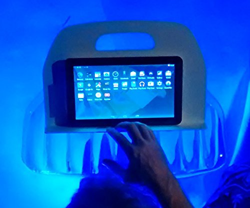 AquaReader side profile on water illustrating 4-inch elevation above surface benefit