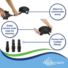 Aquascape 95110 removable cage removed illustrating easy cleaning benefit