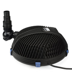 Aquascape AquaForce 2700 front view showing pump and benefits of high flow