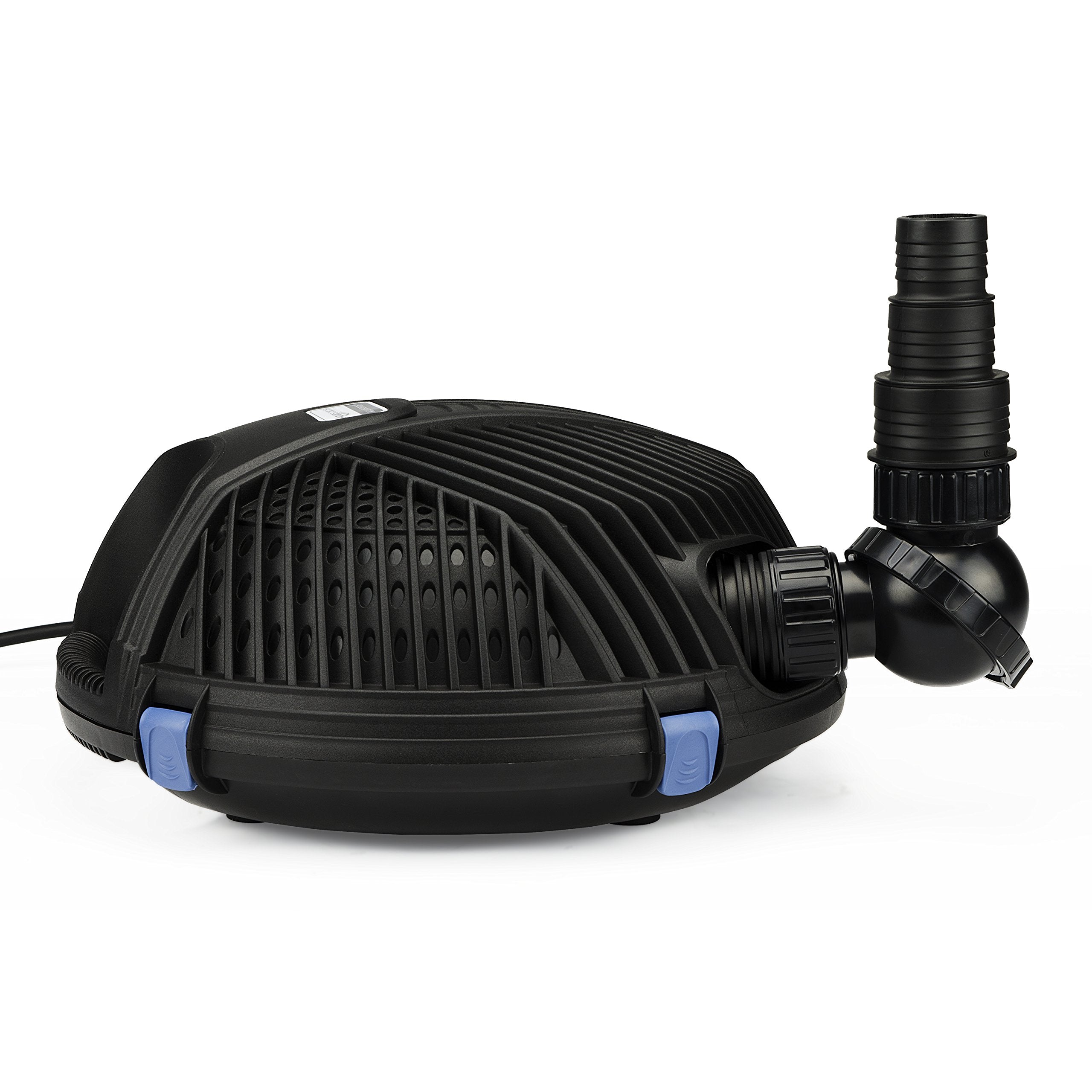 Aquascape AquaForce 2700 rotational ball output close-up showing adjustable discharge