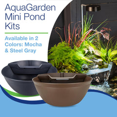 Aquascape AquaGarden on patio with plants demonstrating compact design and relaxation benefit